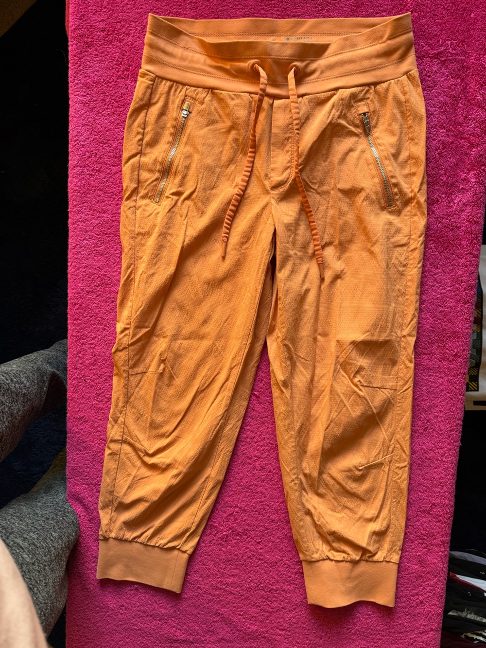 Athleta Light Orange Track Joggers